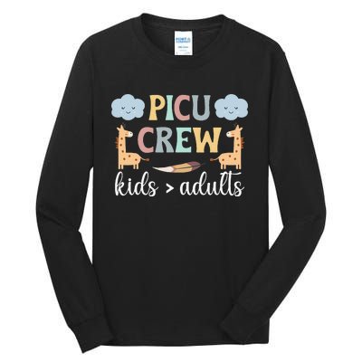 PICU Crew PICU Nurse Squad Pediatric Intensive Care Unit Tall Long Sleeve T-Shirt