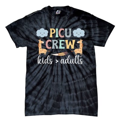 PICU Crew PICU Nurse Squad Pediatric Intensive Care Unit Tie-Dye T-Shirt