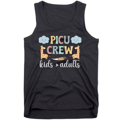 PICU Crew PICU Nurse Squad Pediatric Intensive Care Unit Tank Top