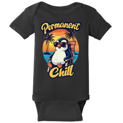 Permanent Chill Penguin Baby Bodysuit