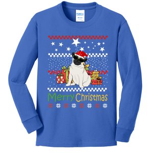 Pug Christmas Pug Lovers Funny Christmas Pug Great Gift Kids Long Sleeve Shirt