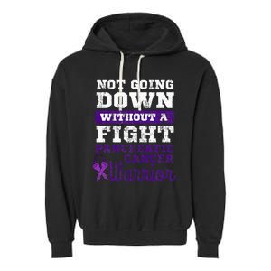 Pancreatic Cancer Pancreas Warrior Chemotherapy Patient Garment-Dyed Fleece Hoodie