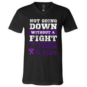 Pancreatic Cancer Pancreas Warrior Chemotherapy Patient V-Neck T-Shirt