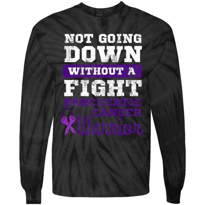 Pancreatic Cancer Pancreas Warrior Chemotherapy Patient Tie-Dye Long Sleeve Shirt