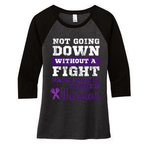 Pancreatic Cancer Pancreas Warrior Chemotherapy Patient Women's Tri-Blend 3/4-Sleeve Raglan Shirt