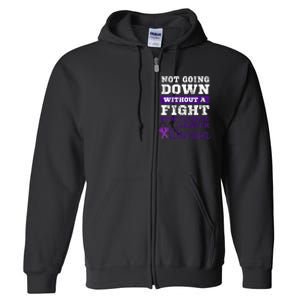 Pancreatic Cancer Pancreas Warrior Chemotherapy Patient Full Zip Hoodie