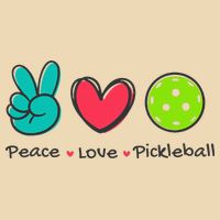 Pickleball Court Play Funny Peace & Love Design Bag