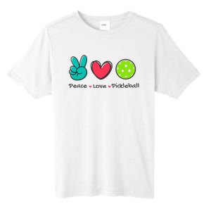 Pickleball Court Play Funny Peace & Love Design Tall Fusion ChromaSoft Performance T-Shirt