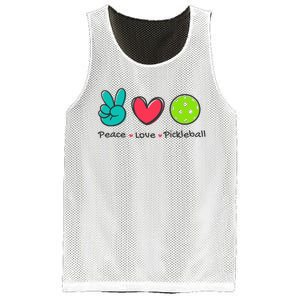 Pickleball Court Play Funny Peace & Love Design Mesh Reversible Basketball Jersey Tank