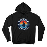 Panama Canal Panama Vintage Sailboat Retro 70s Tall Hoodie