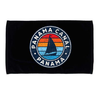 Panama Canal Panama Vintage Sailboat Retro 70s Microfiber Hand Towel