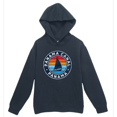 Panama Canal Panama Vintage Sailboat Retro 70s Urban Pullover Hoodie