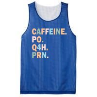 Pharmacy Caffeine Po Q4h Prn Doctor Nurse Coffee Pharmacist Gift Mesh Reversible Basketball Jersey Tank