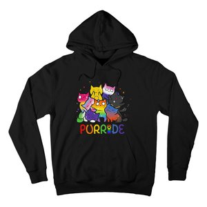 Purride Cat Pride Ally Lgbt Rainbow Animal Lovers Women Hoodie