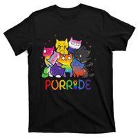 Purride Cat Pride Ally Lgbt Rainbow Animal Lovers Women T-Shirt