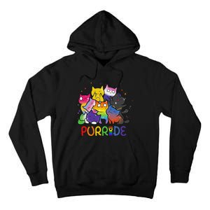 Purride Cat Pride Ally Lgbt Rainbow Animal Lovers Women Tall Hoodie