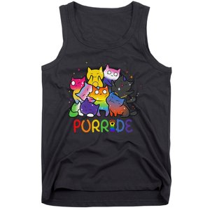 Purride Cat Pride Ally Lgbt Rainbow Animal Lovers Women Tank Top