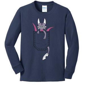 Pocket Cynder Kids Long Sleeve Shirt