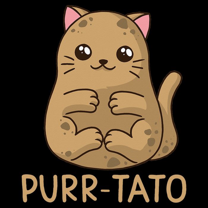 Purrtato Cat Potato Cat Lover Idaho Potatoes Drawstring Bag