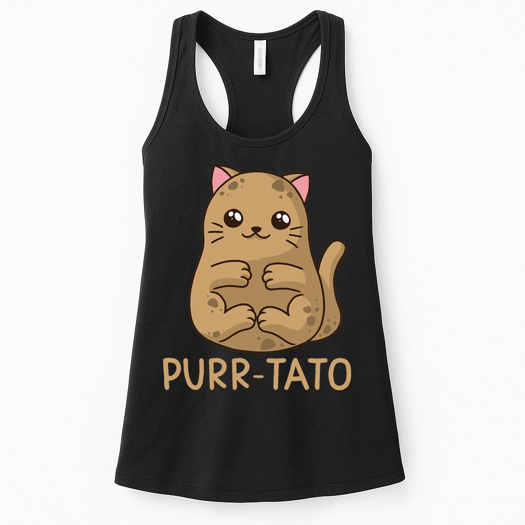 Purrtato Cat Potato Cat Lover Idaho Potatoes Womens Tank Top