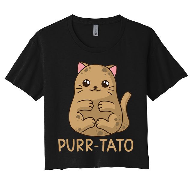 Purrtato Cat Potato Cat Lover Idaho Potatoes Crop Top