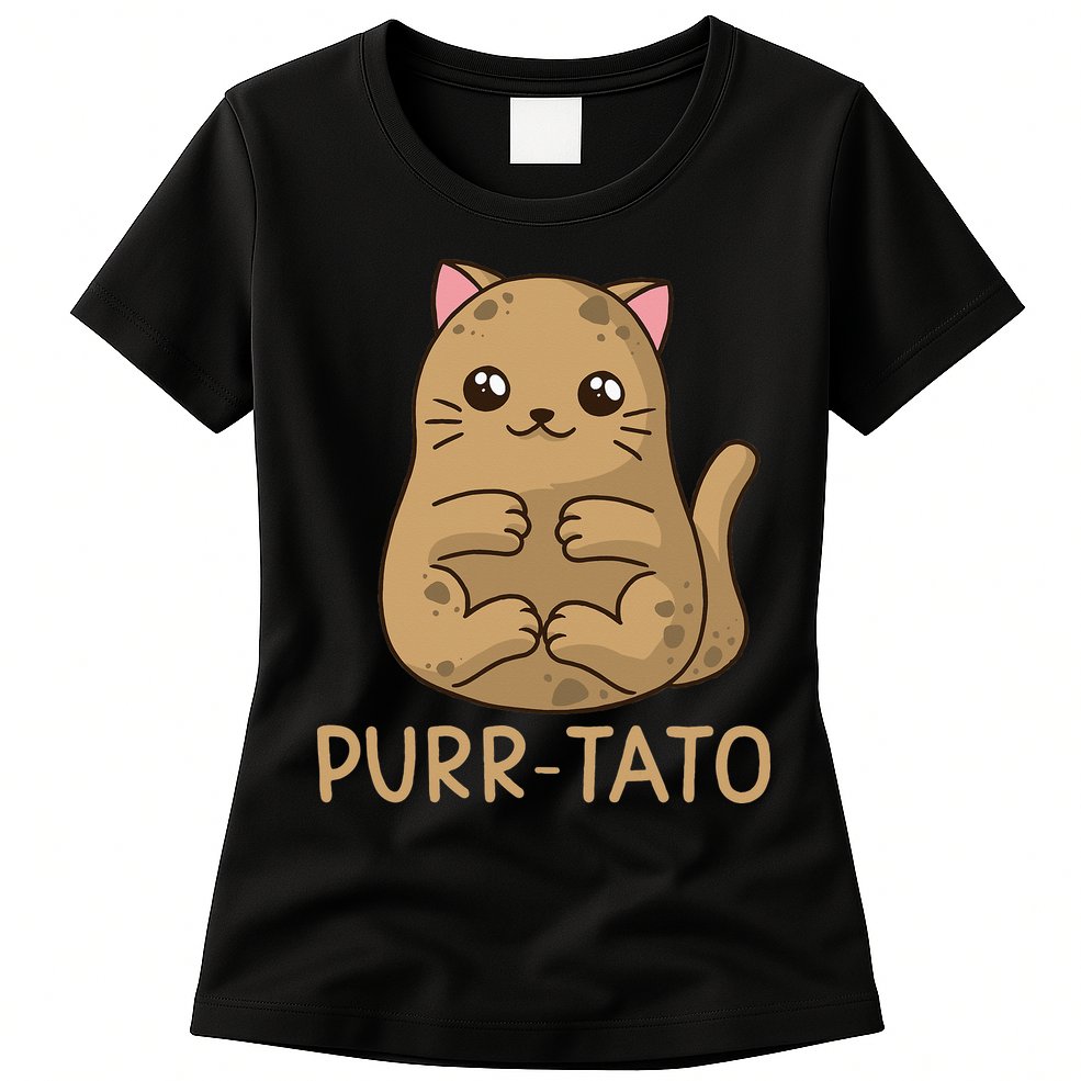 Purrtato Cat Potato Cat Lover Idaho Potatoes Womens T-Shirt