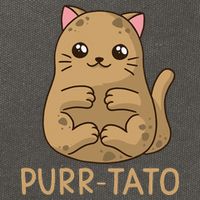 Purrtato Cat Potato Cat Lover Idaho Potatoes Cotton Canvas Backpack