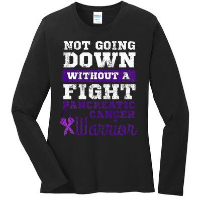 Pancreatic Cancer Pancreas Warrior Chemotherapy Patient Ladies Long Sleeve Shirt