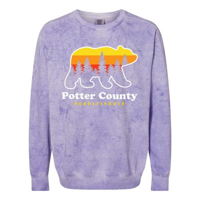 Potter County Pennsylvania Susquehannock State Forest Bear Colorblast Crewneck Sweatshirt