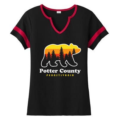 Potter County Pennsylvania Susquehannock State Forest Bear Ladies Halftime Notch Neck Tee