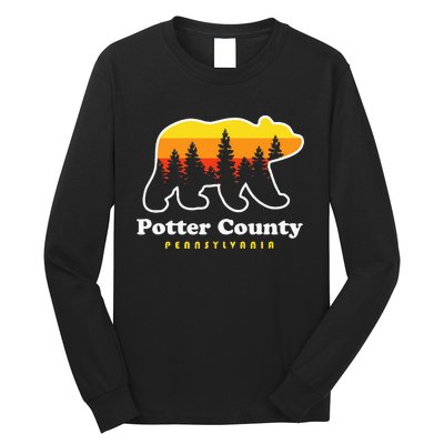 Potter County Pennsylvania Susquehannock State Forest Bear Long Sleeve Shirt