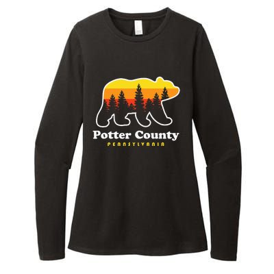 Potter County Pennsylvania Susquehannock State Forest Bear Womens CVC Long Sleeve Shirt