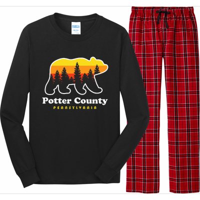 Potter County Pennsylvania Susquehannock State Forest Bear Long Sleeve Pajama Set