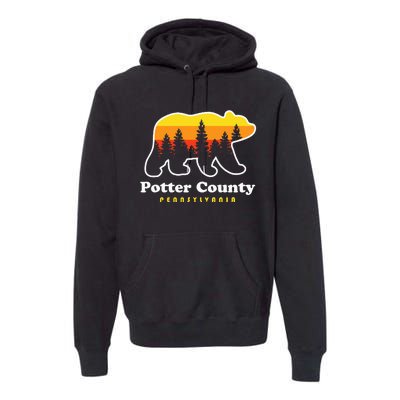 Potter County Pennsylvania Susquehannock State Forest Bear Premium Hoodie