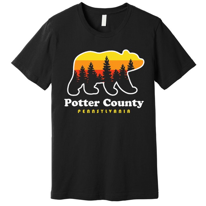 Potter County Pennsylvania Susquehannock State Forest Bear Premium T-Shirt