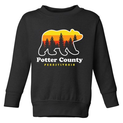 Potter County Pennsylvania Susquehannock State Forest Bear Toddler Sweatshirt