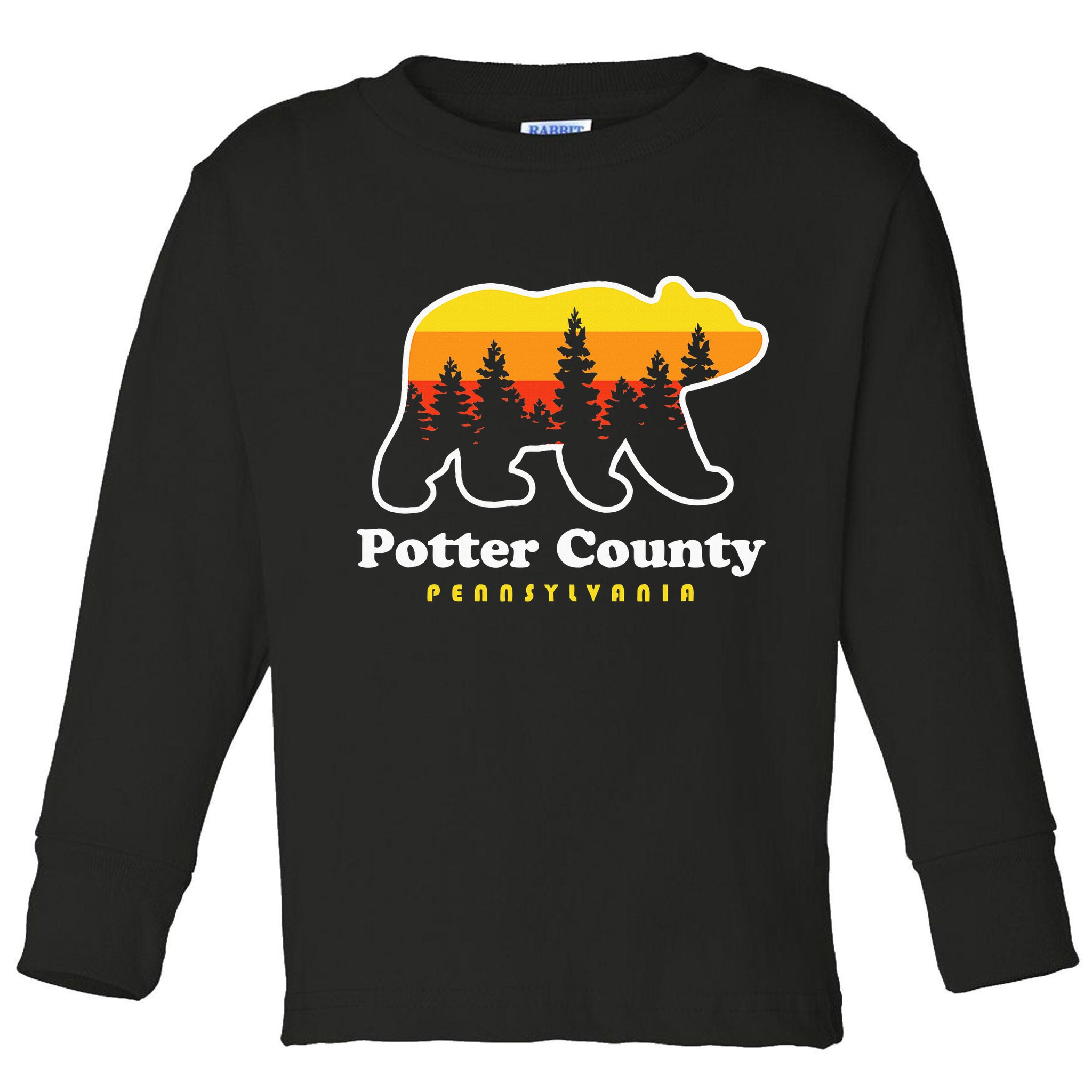 Potter County Pennsylvania Susquehannock State Forest Bear Toddler Long Sleeve Shirt
