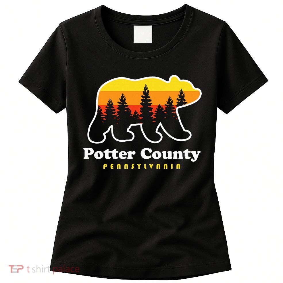 Potter County Pennsylvania Susquehannock State Forest Bear Womens T-Shirt
