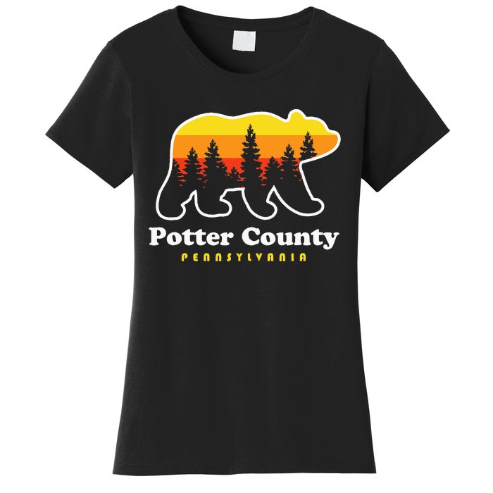 Potter County Pennsylvania Susquehannock State Forest Bear Women's T-Shirt