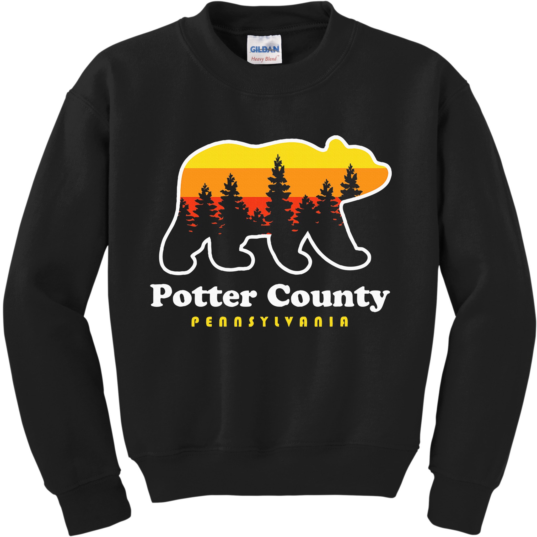 Potter County Pennsylvania Susquehannock State Forest Bear Kids Sweatshirt