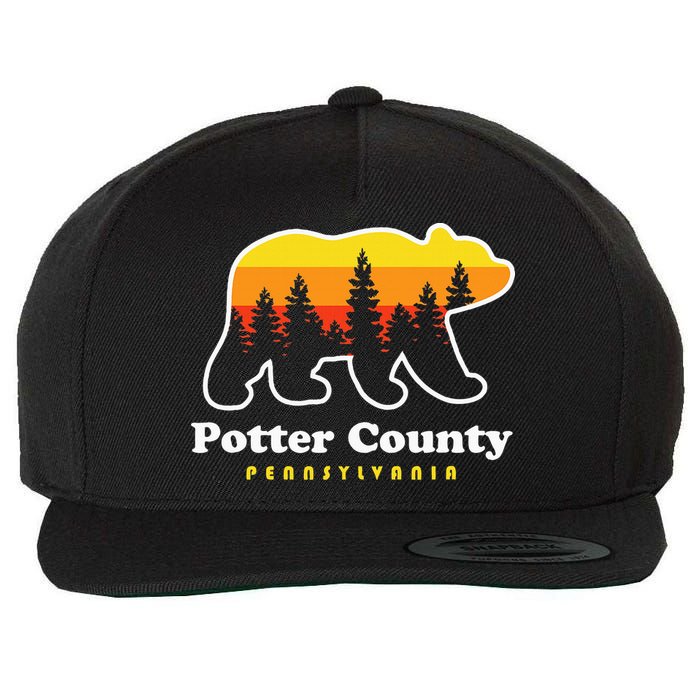 Potter County Pennsylvania Susquehannock State Forest Bear Wool Snapback Cap