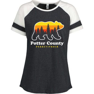 Potter County Pennsylvania Susquehannock State Forest Bear Enza Ladies Jersey Colorblock Tee