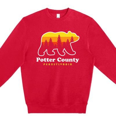 Potter County Pennsylvania Susquehannock State Forest Bear Premium Crewneck Sweatshirt