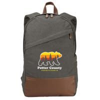 Potter County Pennsylvania Susquehannock State Forest Bear Cotton Canvas Backpack