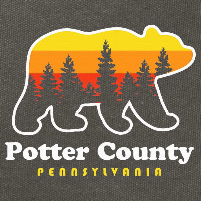 Potter County Pennsylvania Susquehannock State Forest Bear Cotton Canvas Backpack