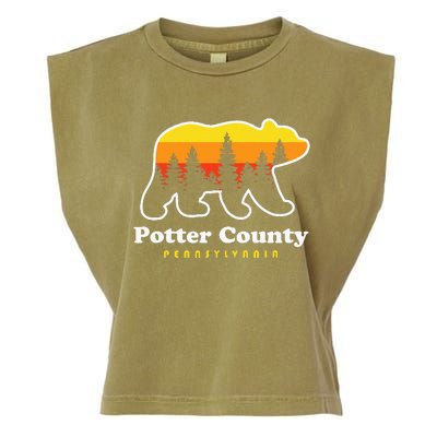 Potter County Pennsylvania Susquehannock State Forest Bear Garment-Dyed Women's Muscle Tee