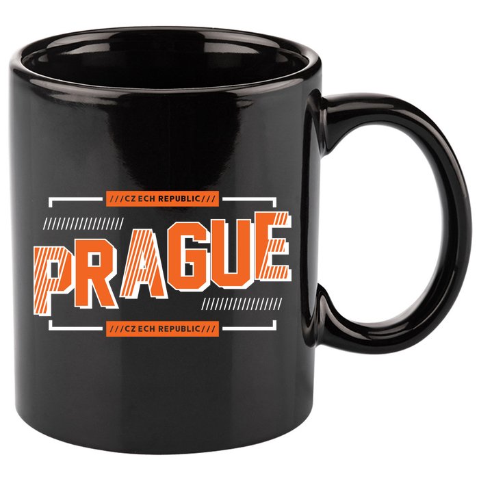 Prague Czech 11oz C Handle Ceramic Mug