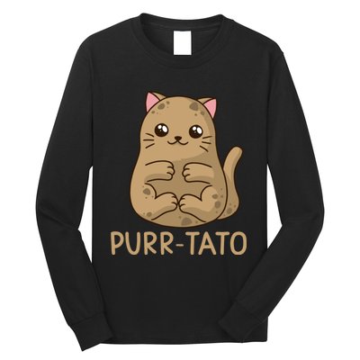 Purrtato Cat Potato Cat Lover Idaho Potatoes Long Sleeve Shirt