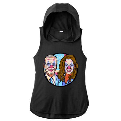 Political Clowns Ladies PosiCharge Tri-Blend Wicking Draft Hoodie Tank