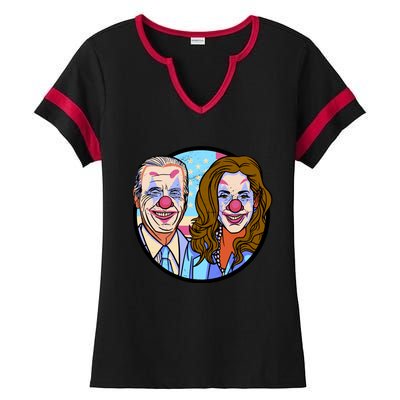 Political Clowns Ladies Halftime Notch Neck Tee